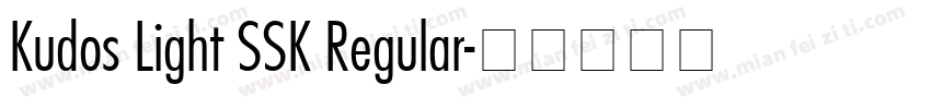 Kudos Light SSK Regular字体转换